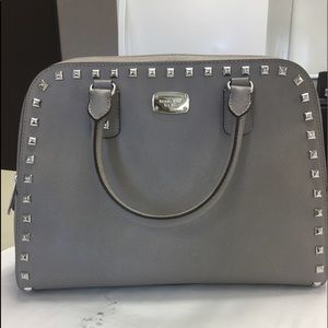 Micheal Kors studded satchel tote